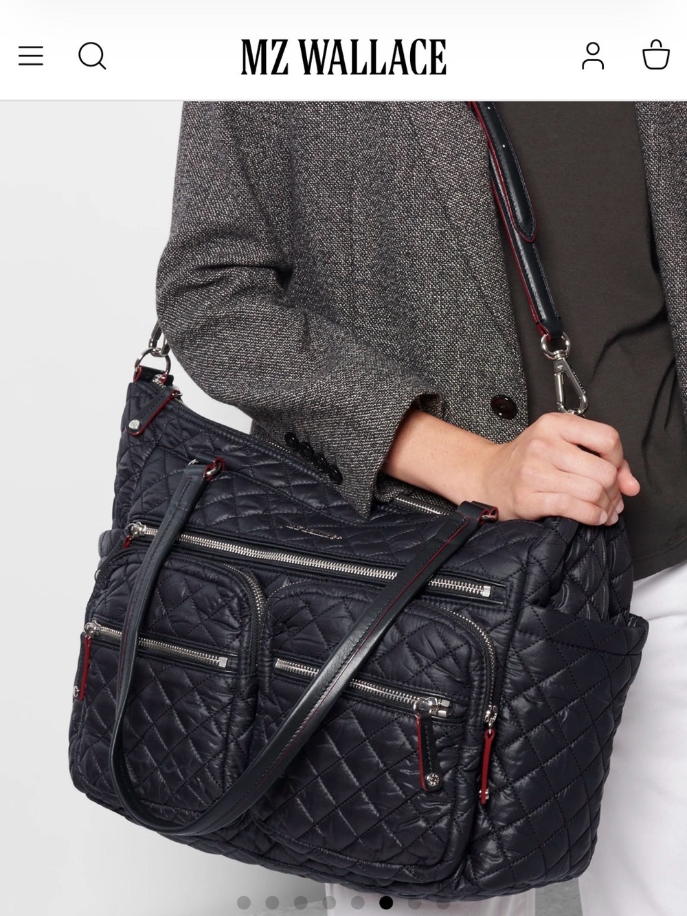 MZ Wallace Black Crosby Traveler Duffel - Picture 4 of 9